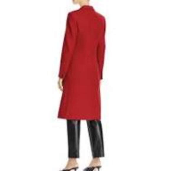 Rag & Bone Daine Long Wool single breasted coat 4 Deep Berry Wool Blend NWT - Picture 2 of 7